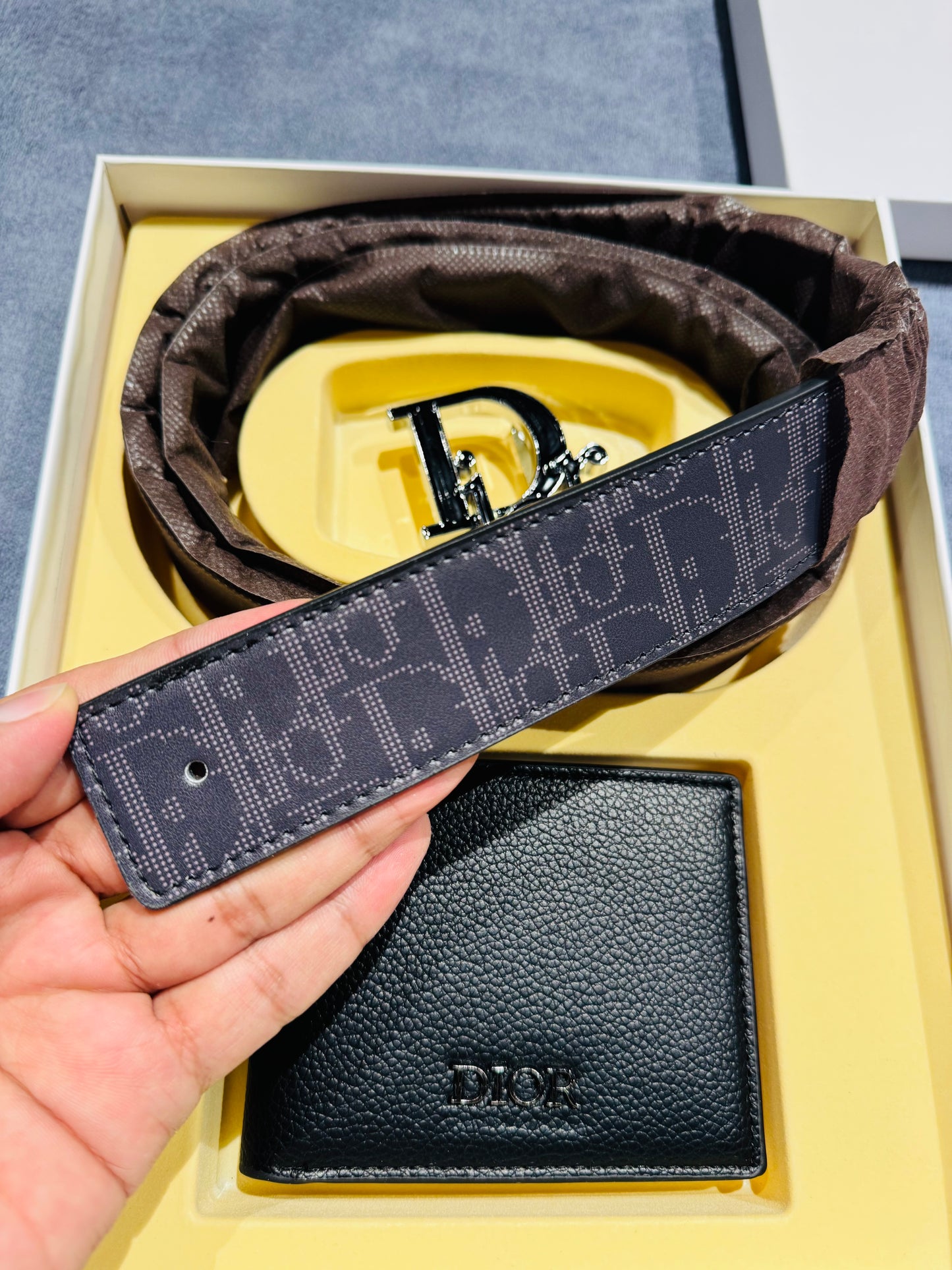 DIOR BELT AND WALLET