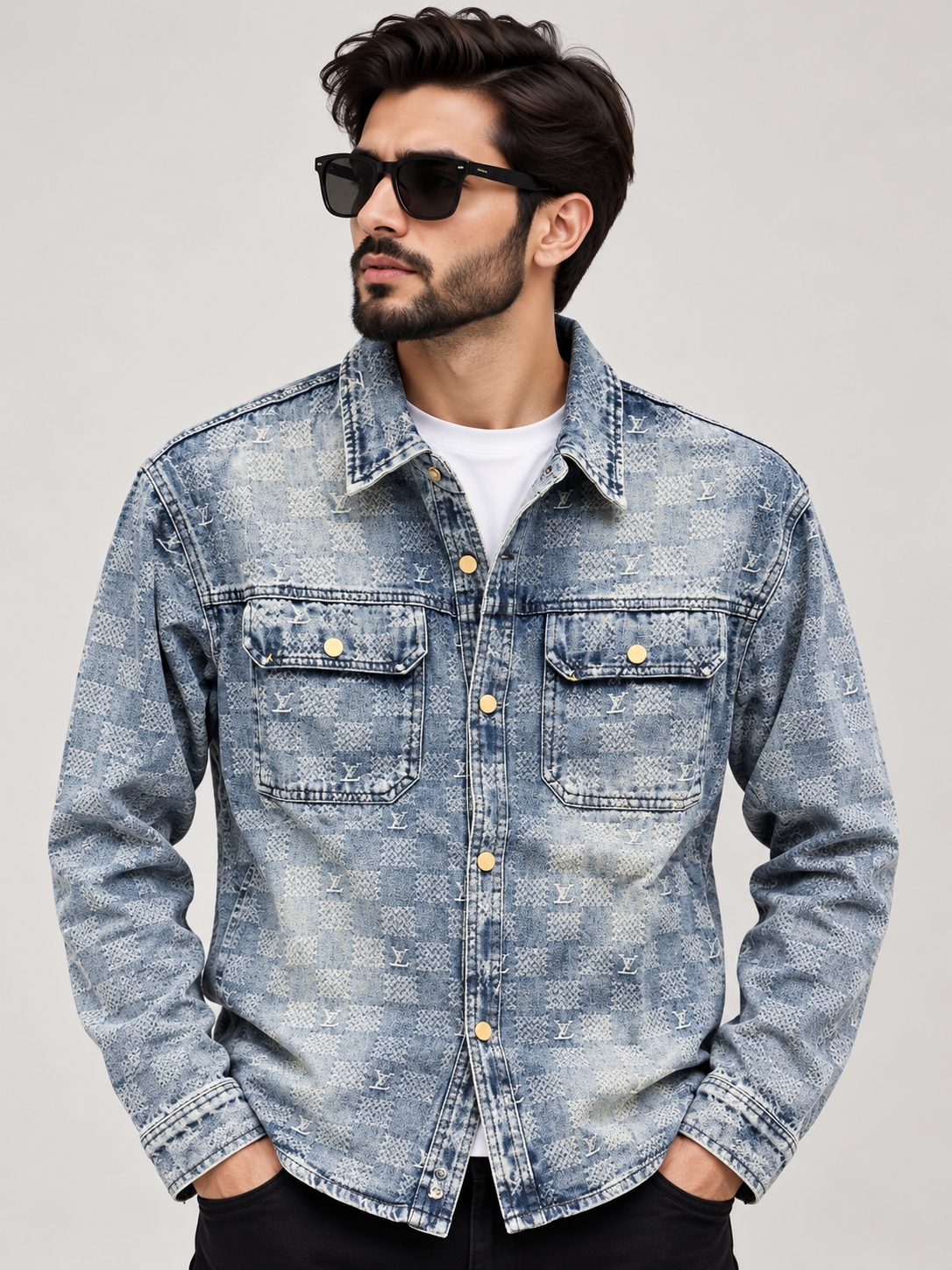LV Denim Overshirt