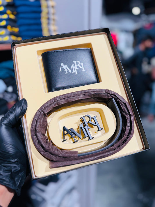 AMIRI BELT AND WALLET