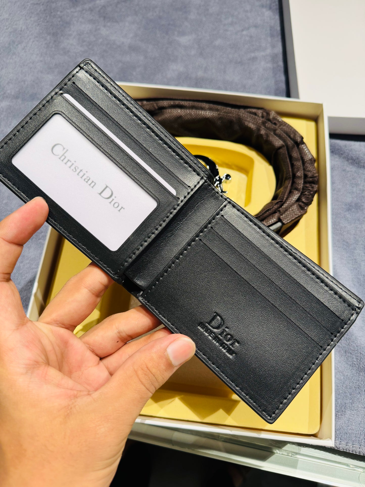 DIOR BELT AND WALLET
