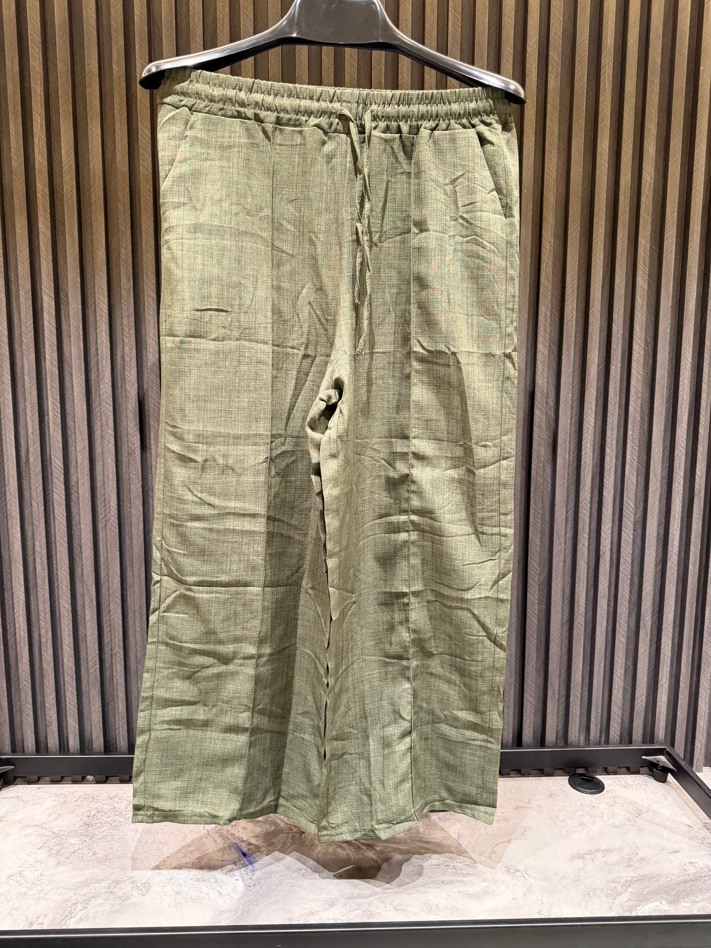 Relaxed Fit Linen Trousers