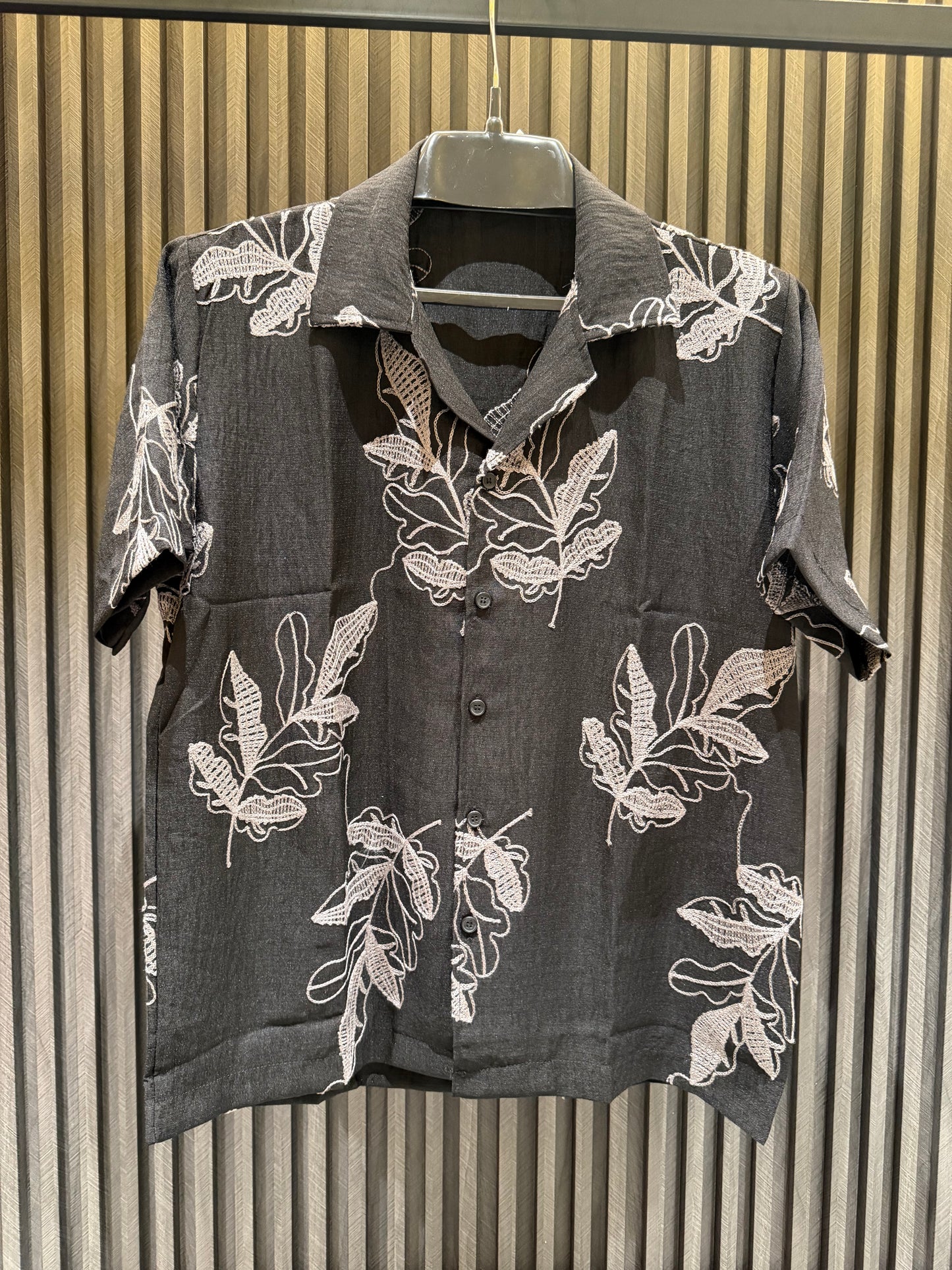 Thread Embroidered Button-Down Shirt