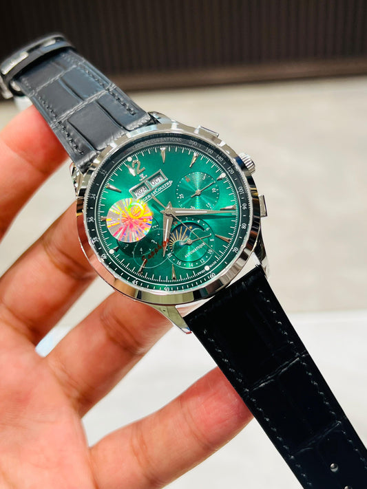 JAEGER LE COULTRE MASTER GRADE MOONPHASE AUTO SPHIRE GLASS