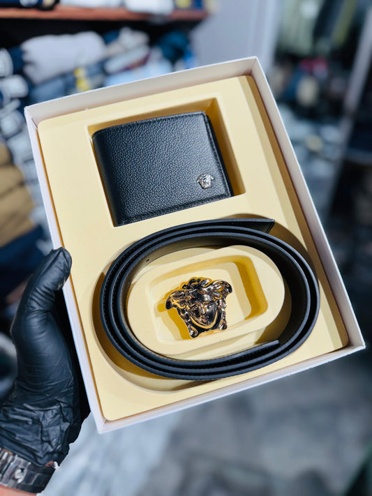 VERSACE BELT AND WALLET
