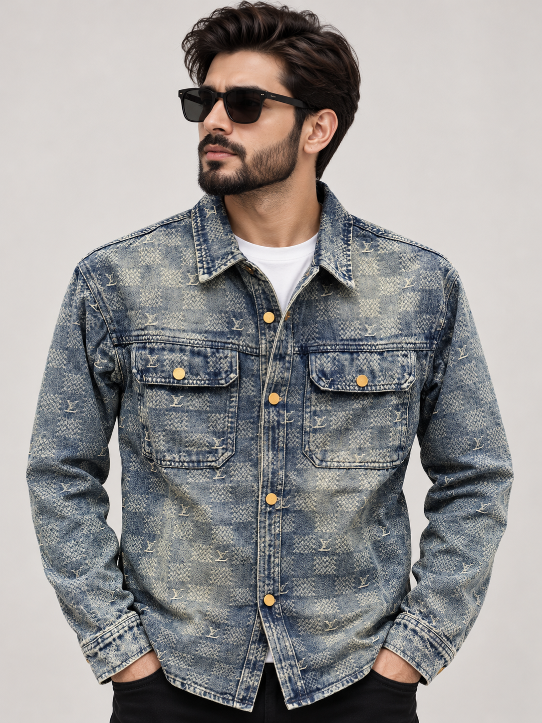 LV Denim Overshirt