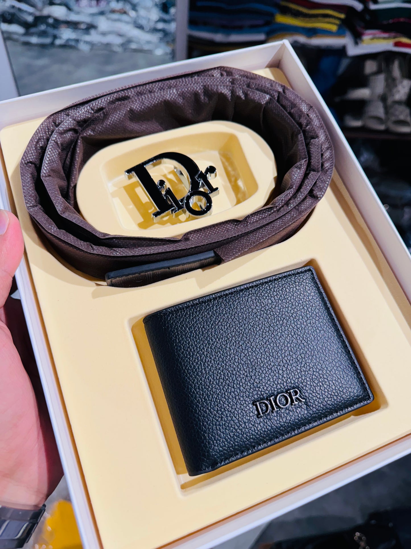 DIOR BELT AND WALLET