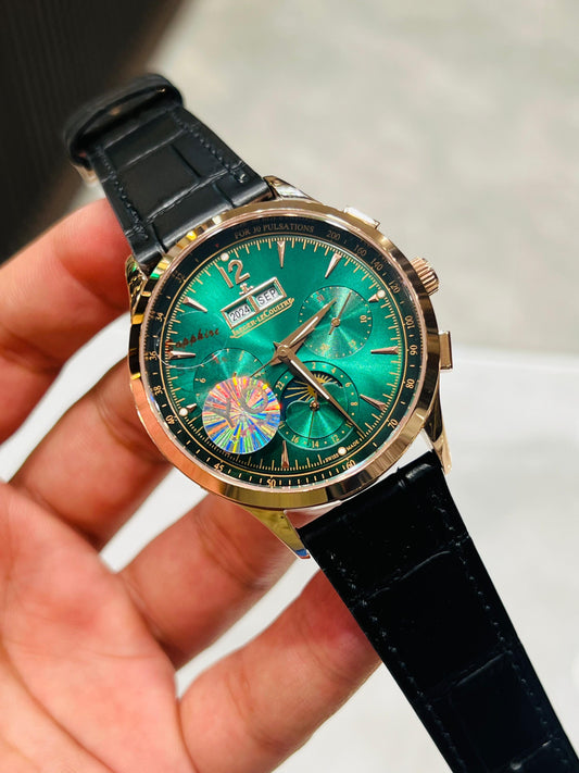 JAEGER LE COULTRE MASTER GRADE MOONPHASE AUTO SPHIRE GLASS