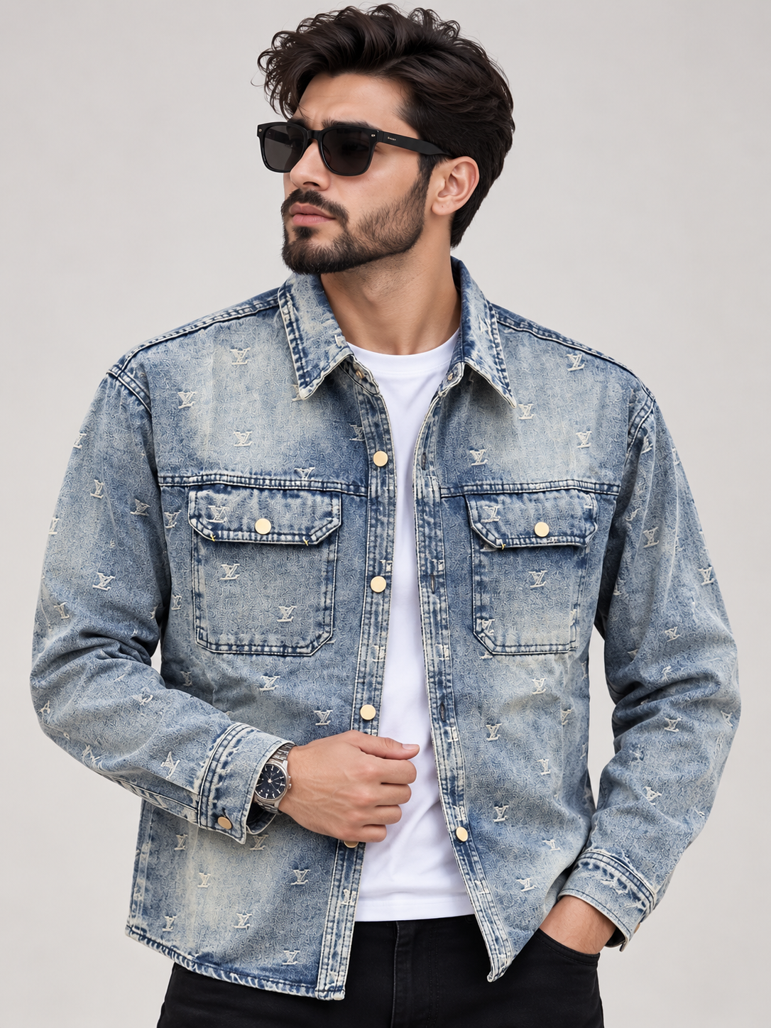 LV Denim Overshirt