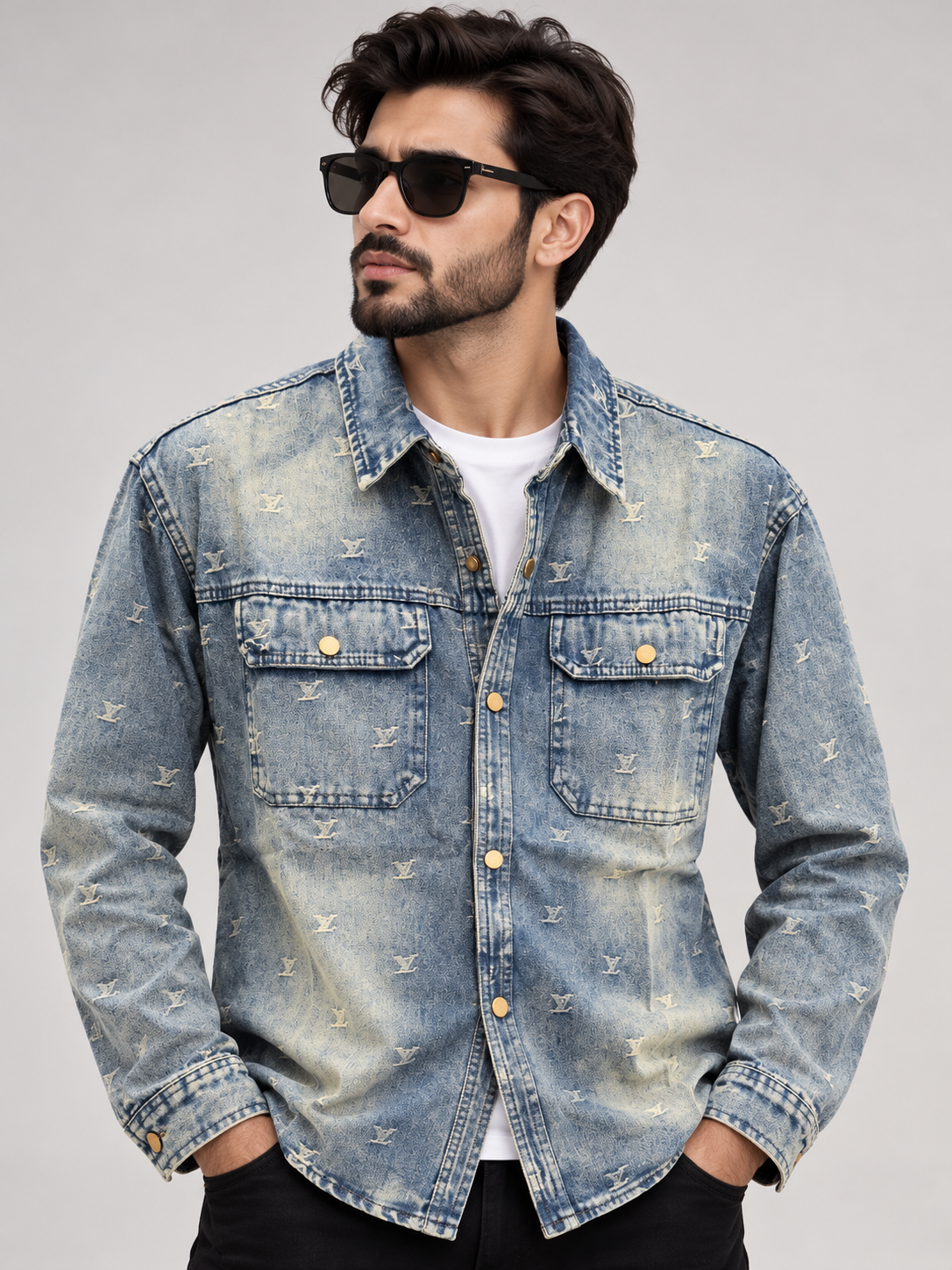 LV Denim Overshirt