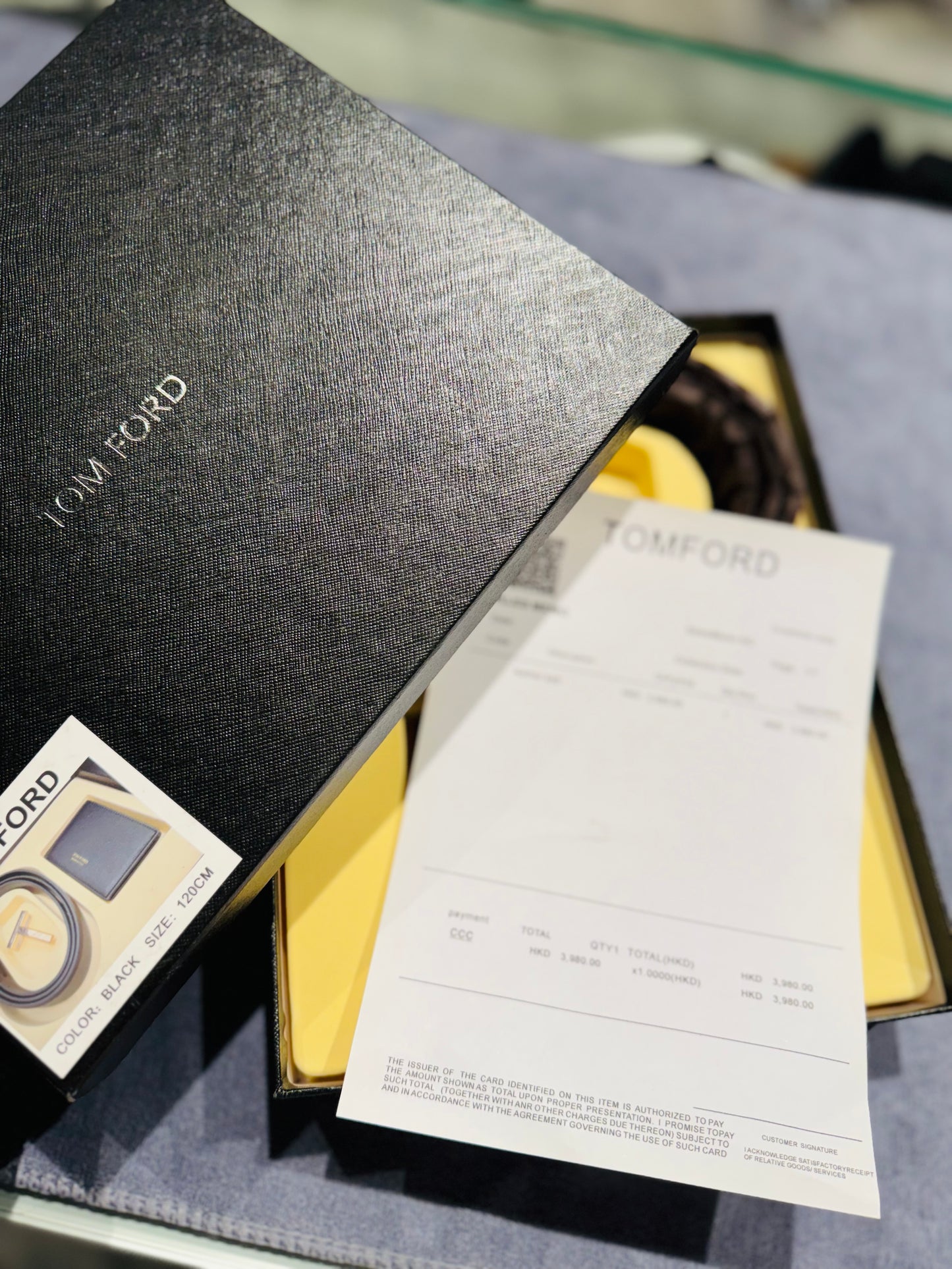 TOMFORD BELT AND WALLET