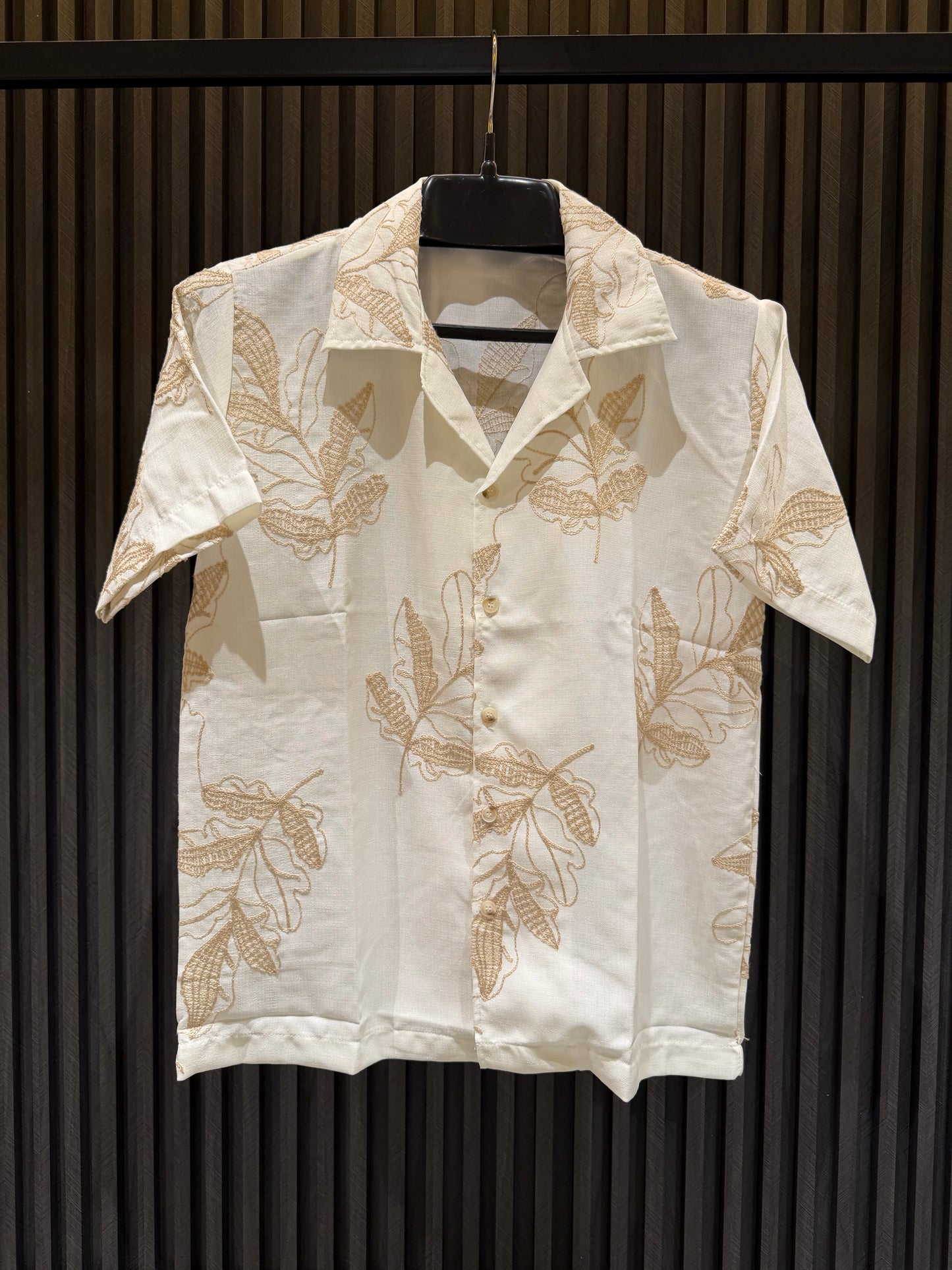 Thread Embroidered Button-Down Shirt