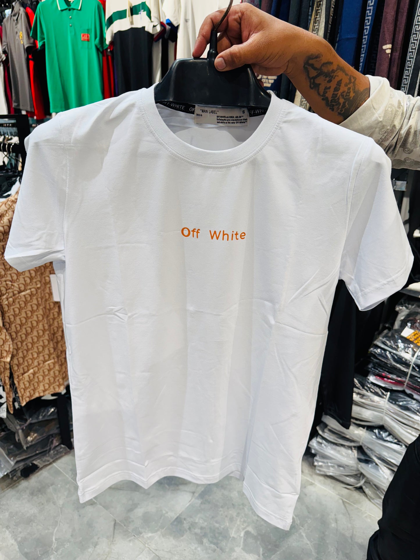 OFF WHITE EMBROIDERY TURKEY TSHIRT