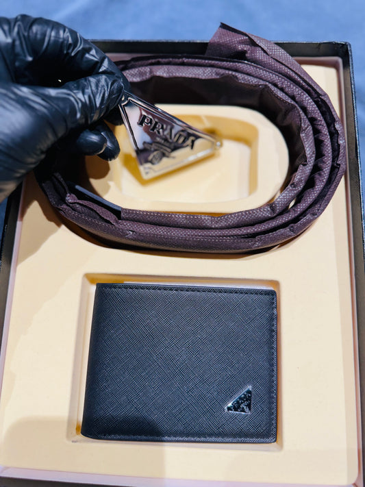 PRADA BELT AND WALLET