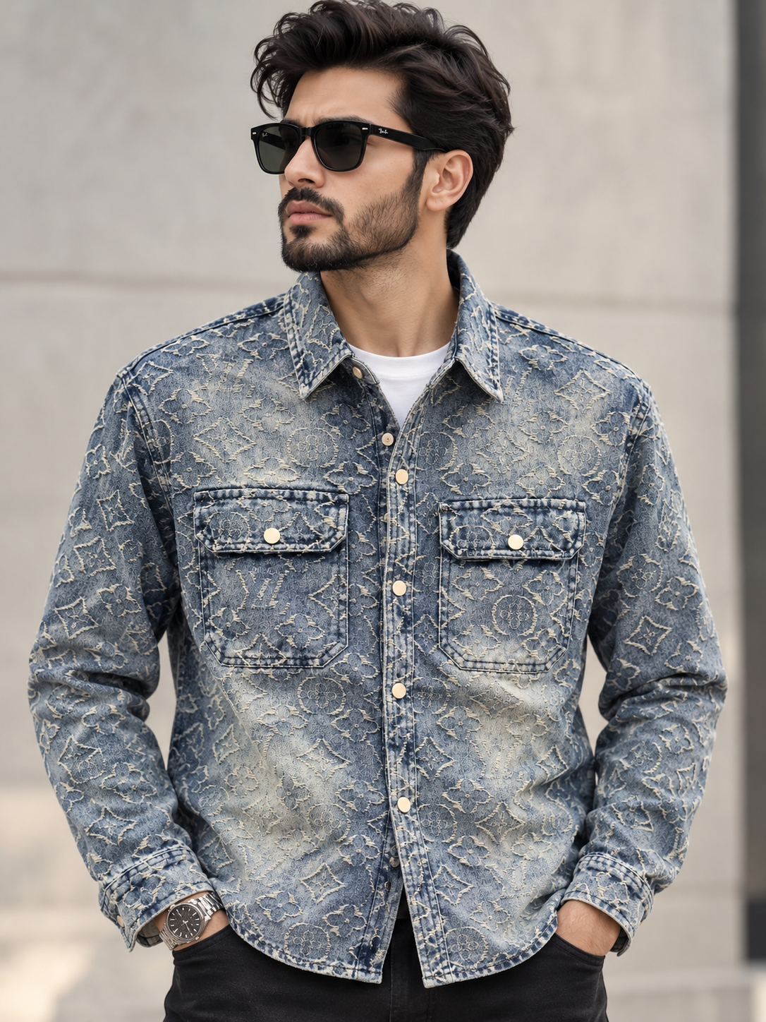 LV Denim Overshirt