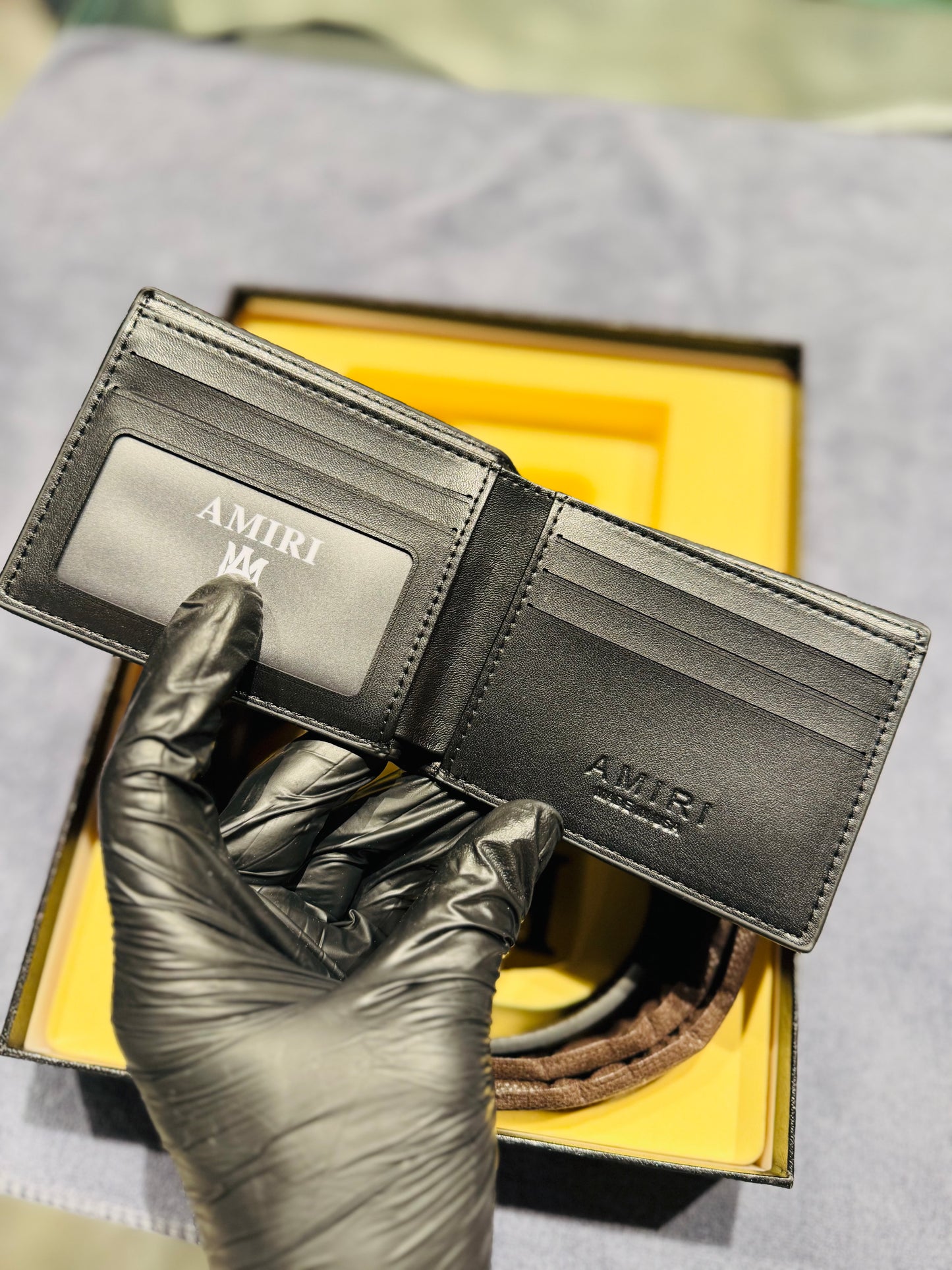 AMIRI BELT AND WALLET