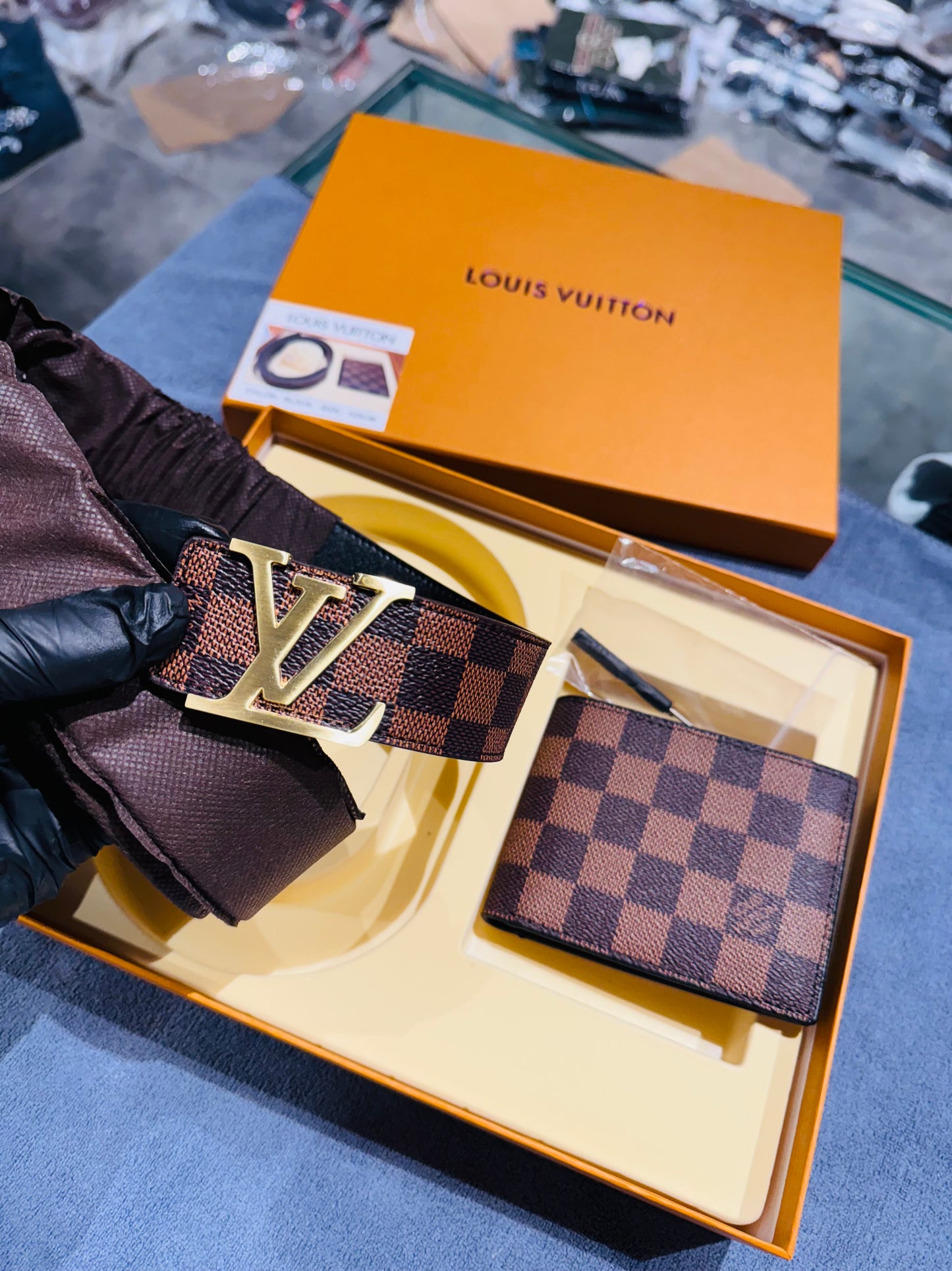 LV BELT AND WALLET