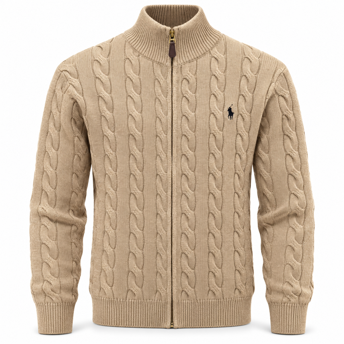 Polo swetter zipper