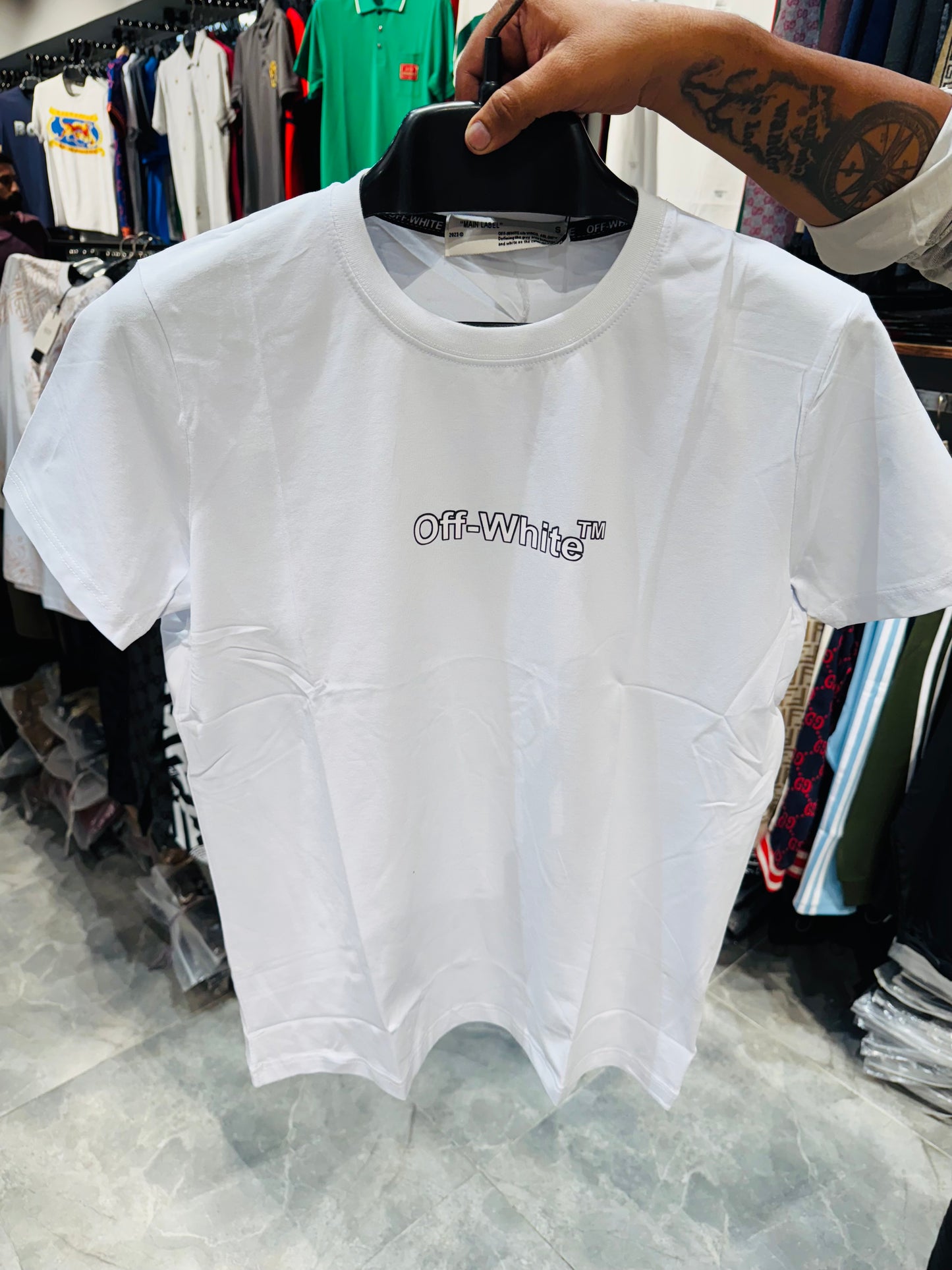 OFF WHITE EMBROIDERY TURKEY TSHIRT
