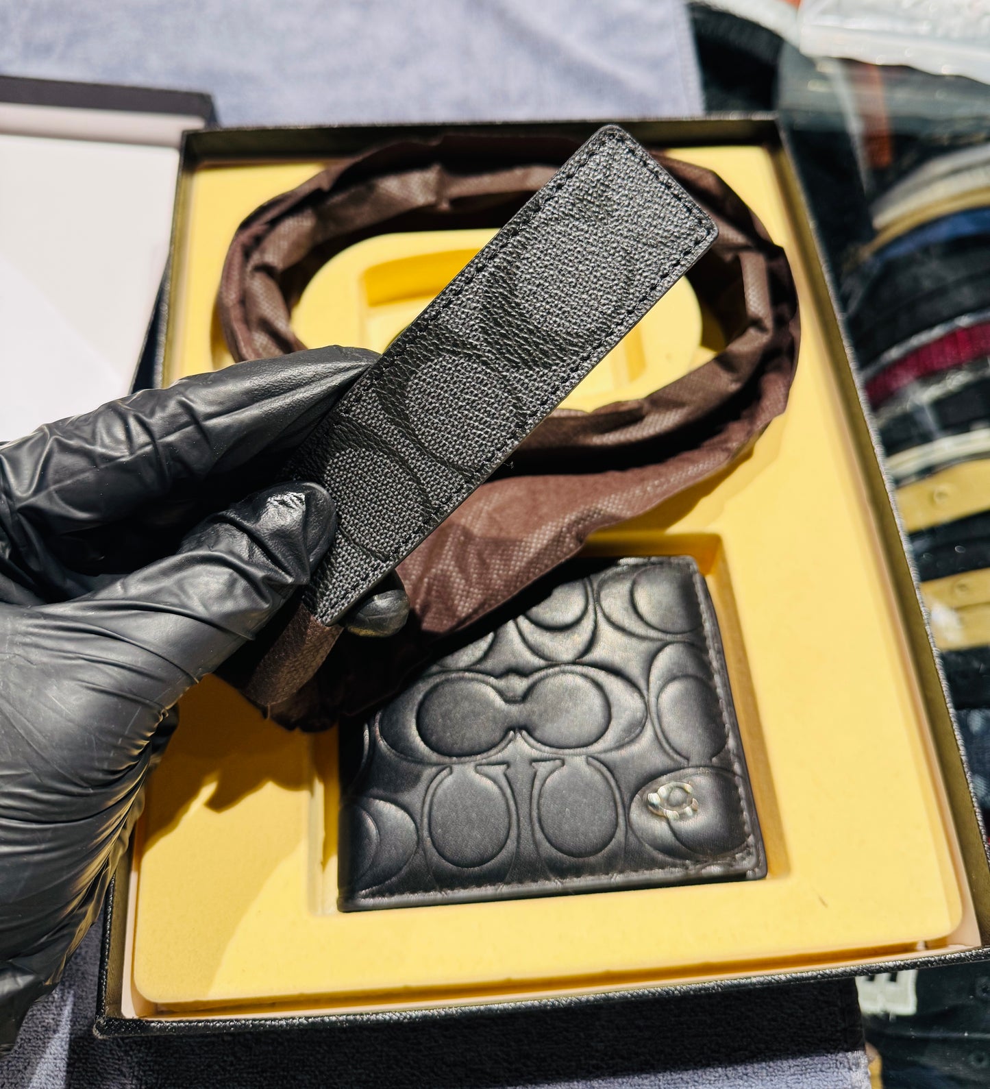 COACH BELT AND WALLET