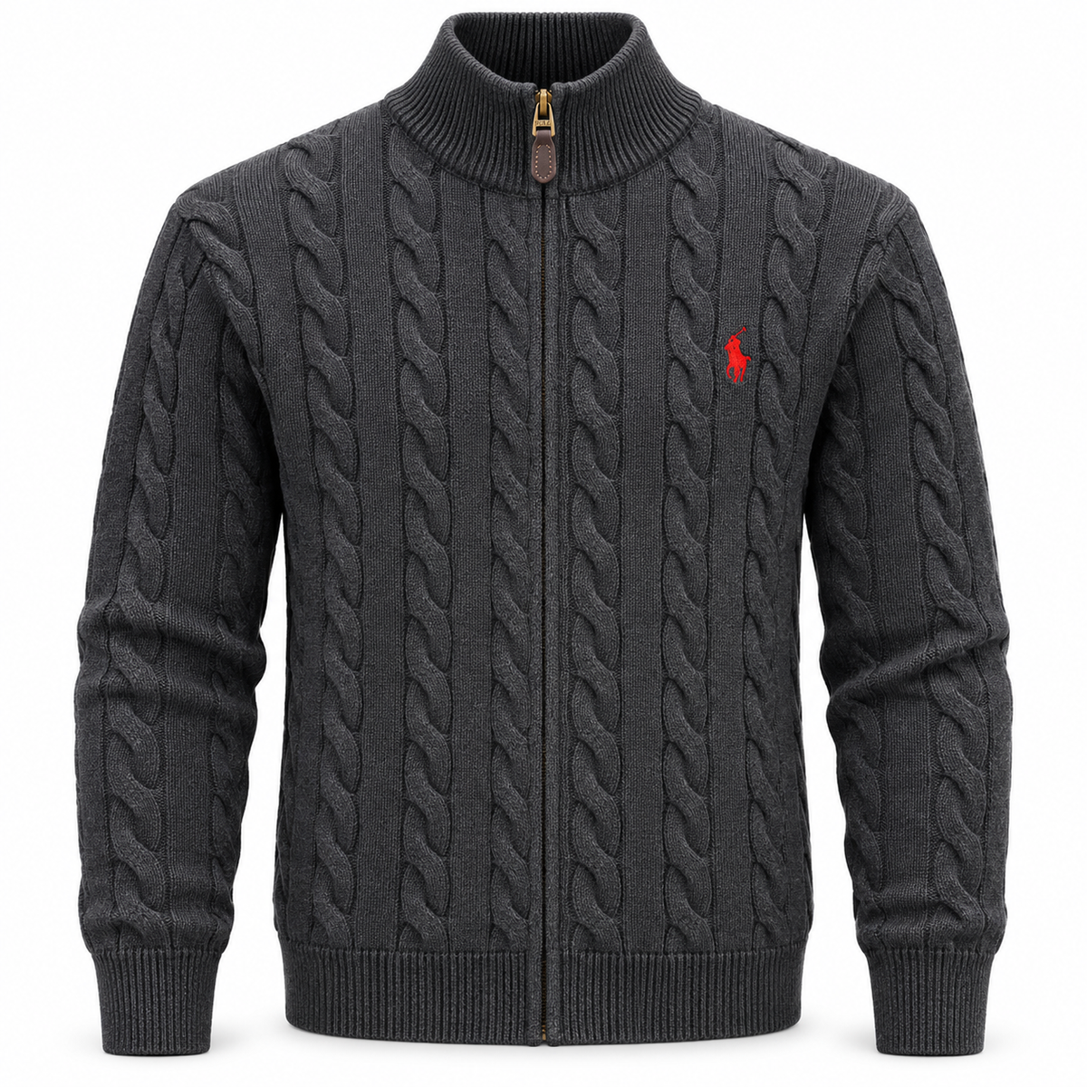 Polo swetter zipper