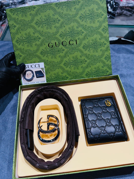 GUCCI BELT AND WALLET