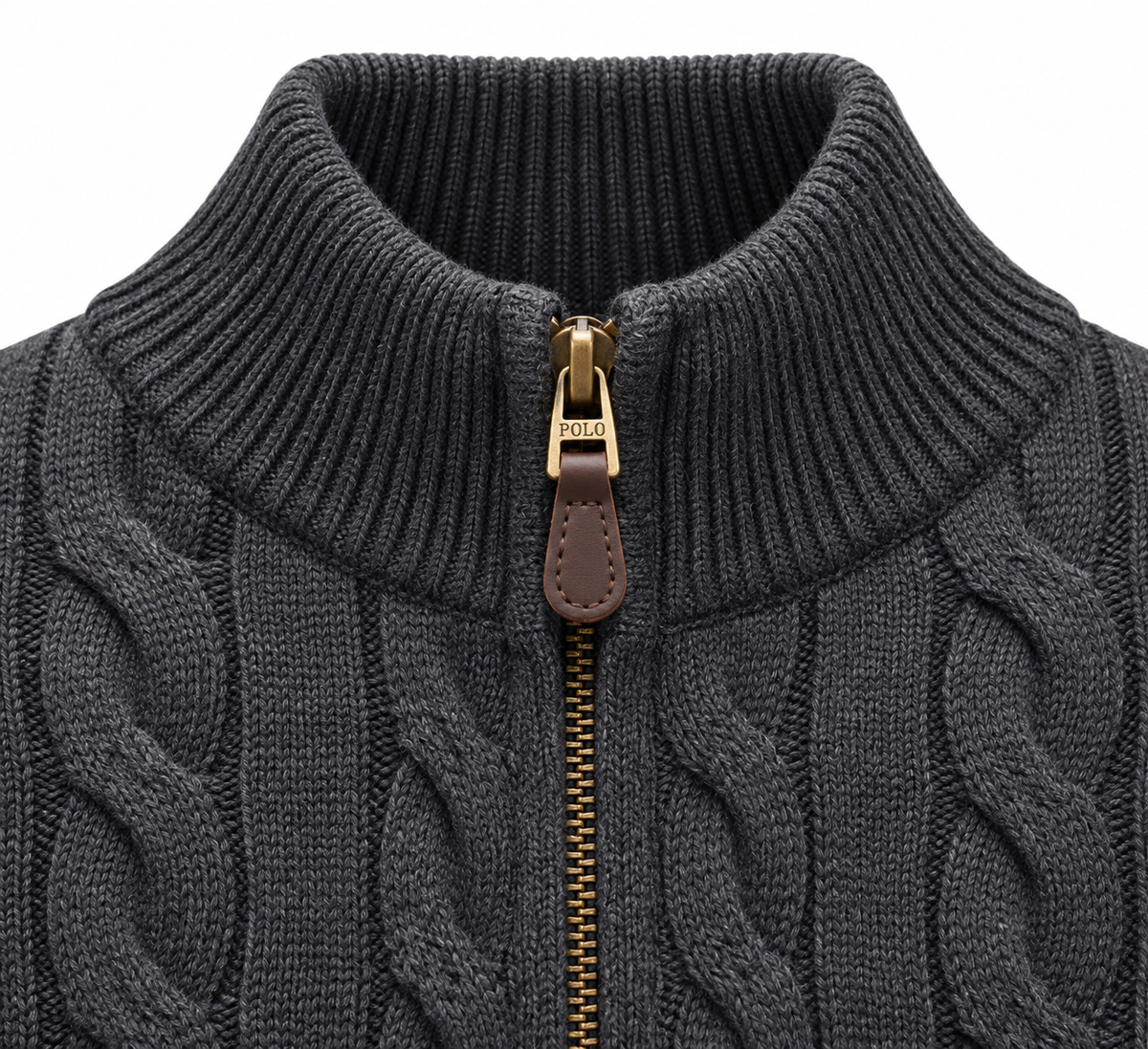 Polo swetter quarter zipper