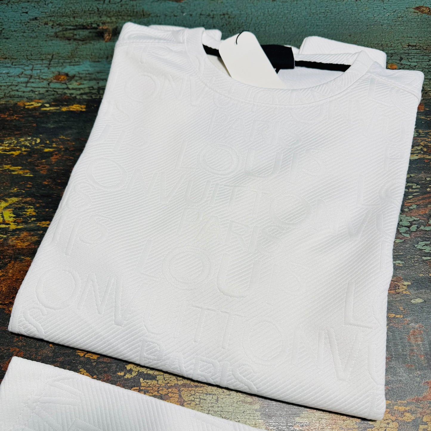 LV WHITE ENGRAVING TRACKSUIT