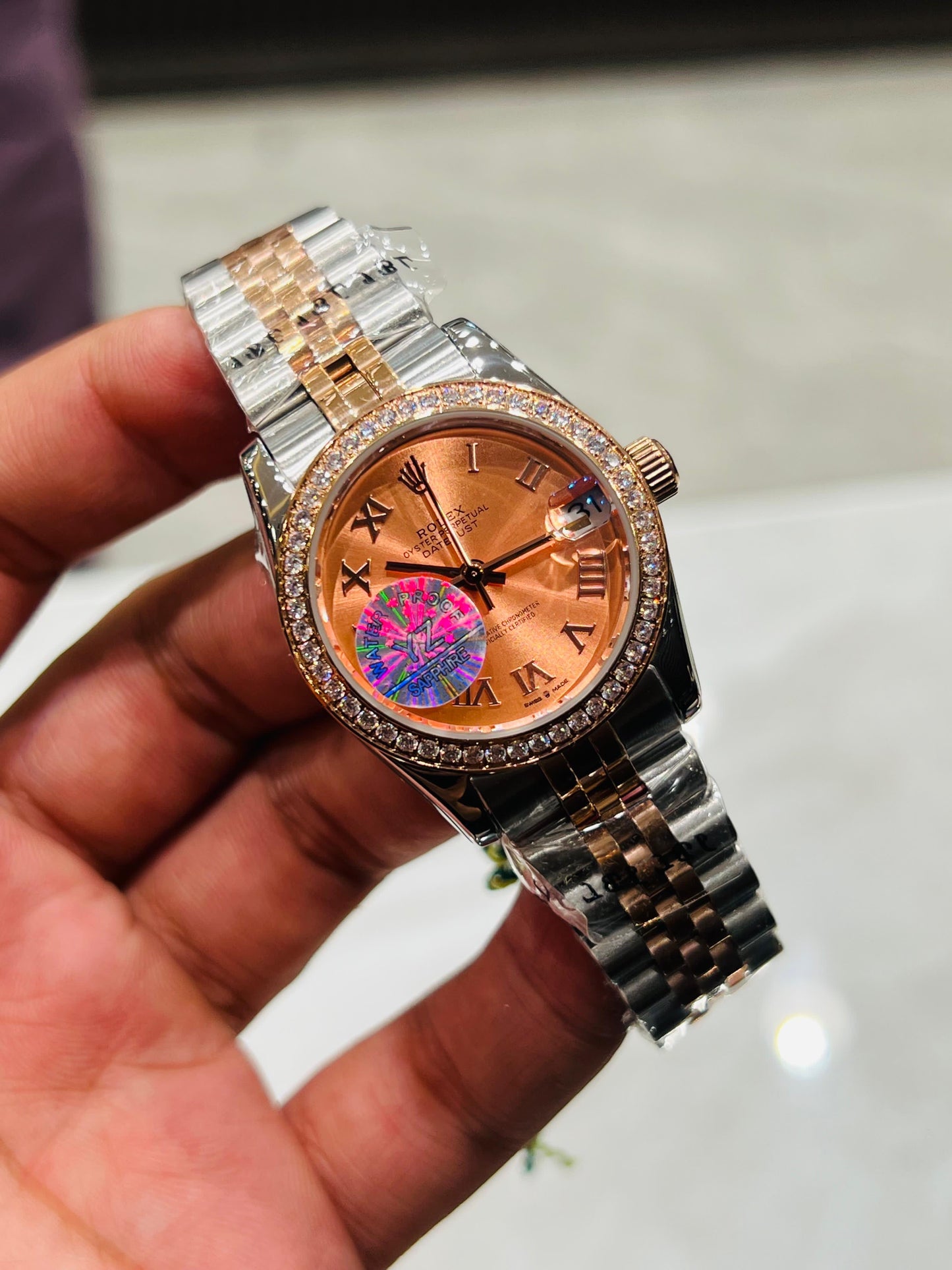 ROLEX LADIES YZ FACTORY ORIGINAL DATEJUST STEELNESS STEEL