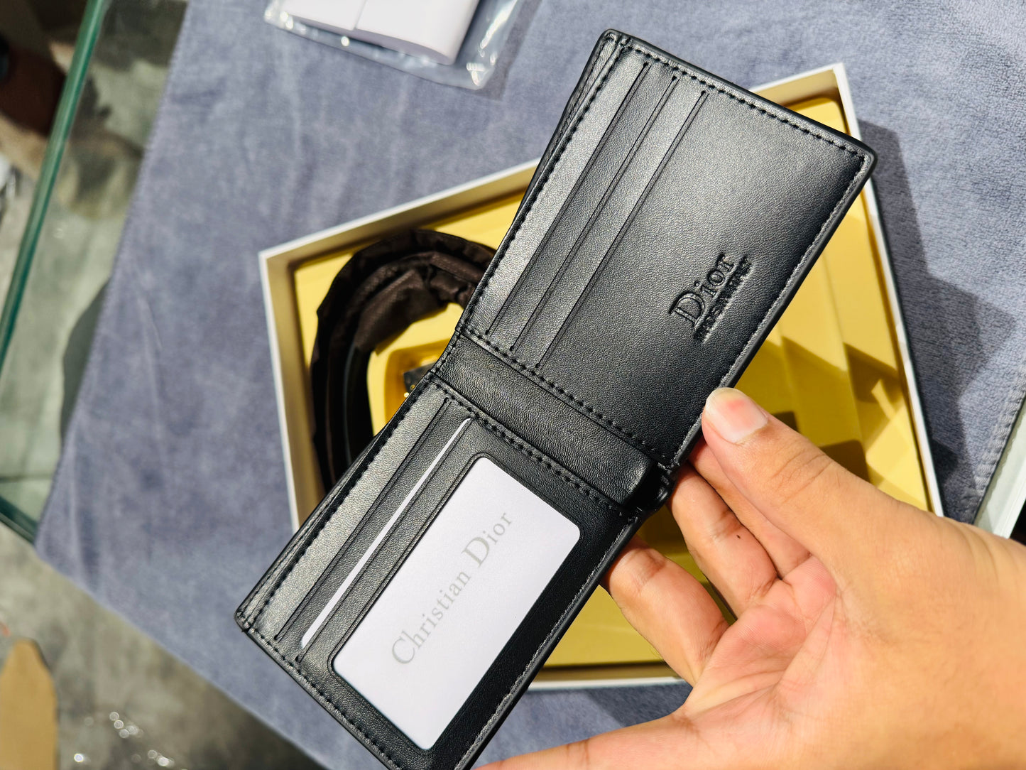 DIOR BELT AND WALLET