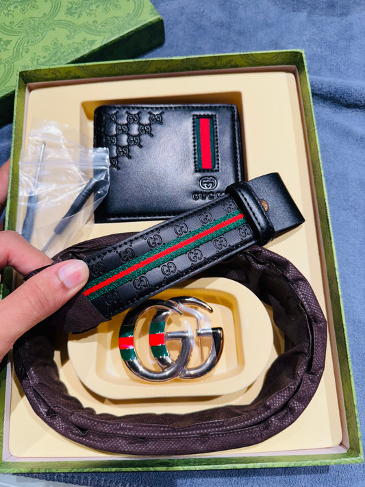 GUCCI BELT AND WALLET