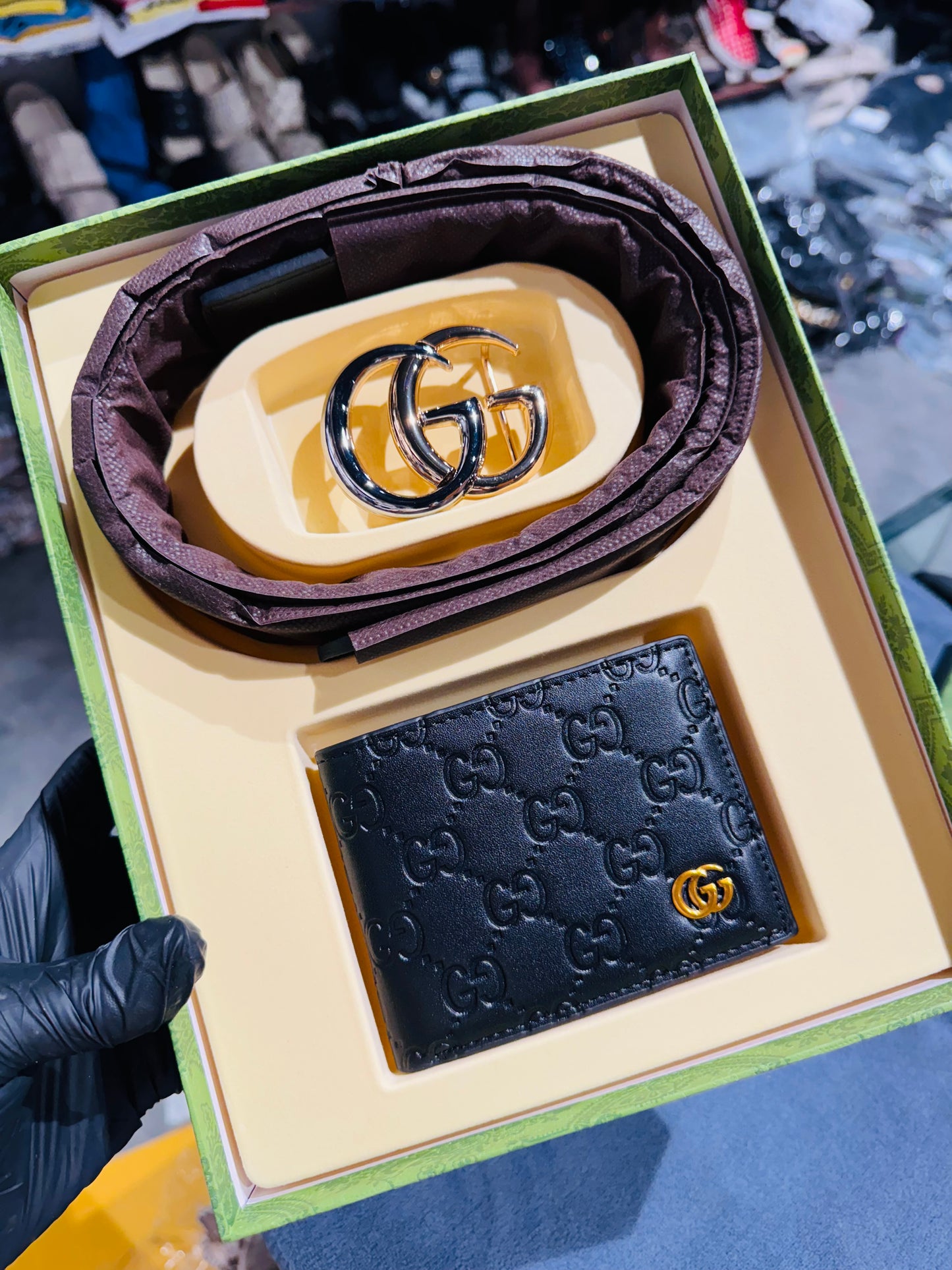 GUCCI BELT AND WALLET