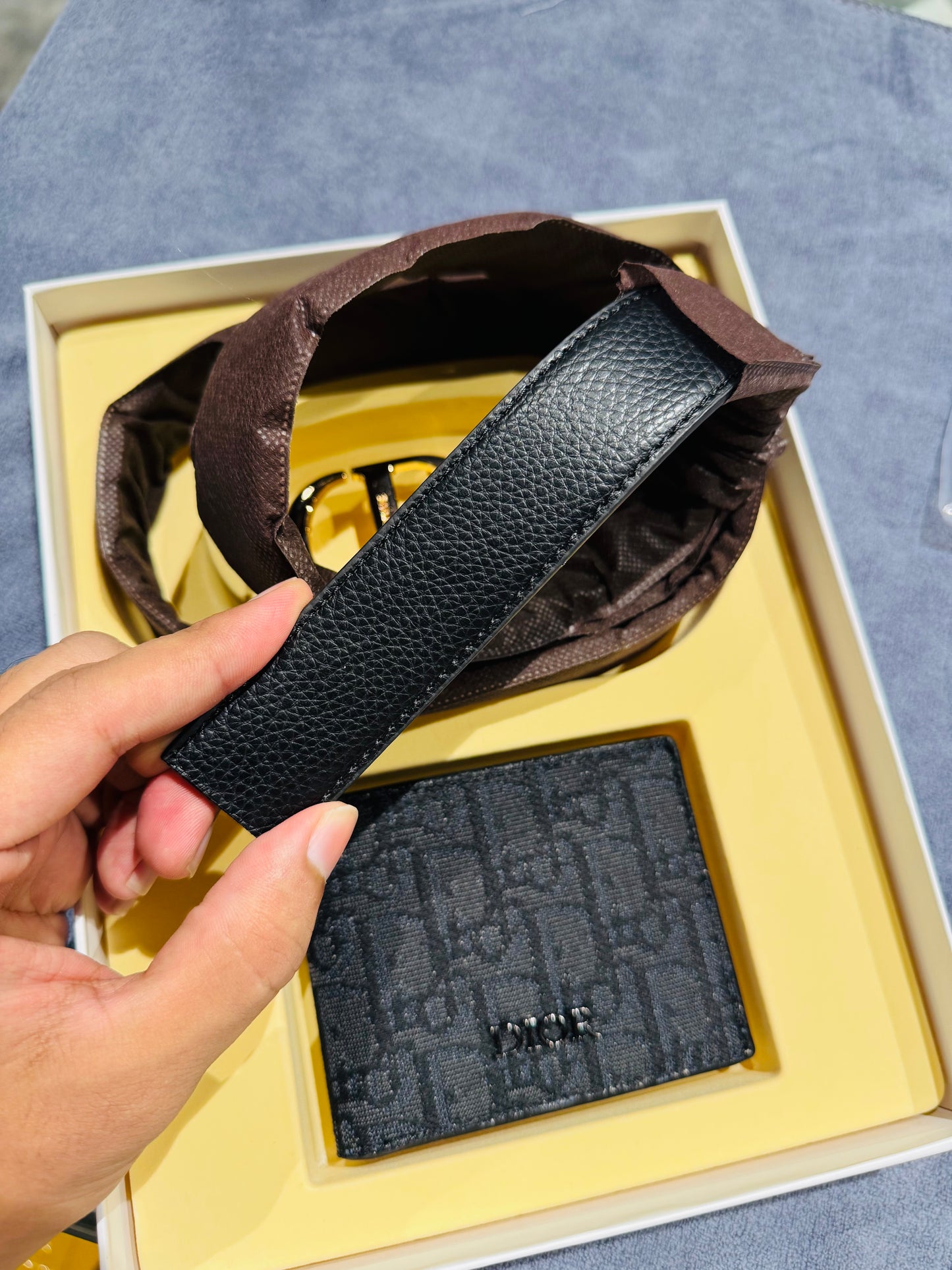 DIOR BELT AND WALLET