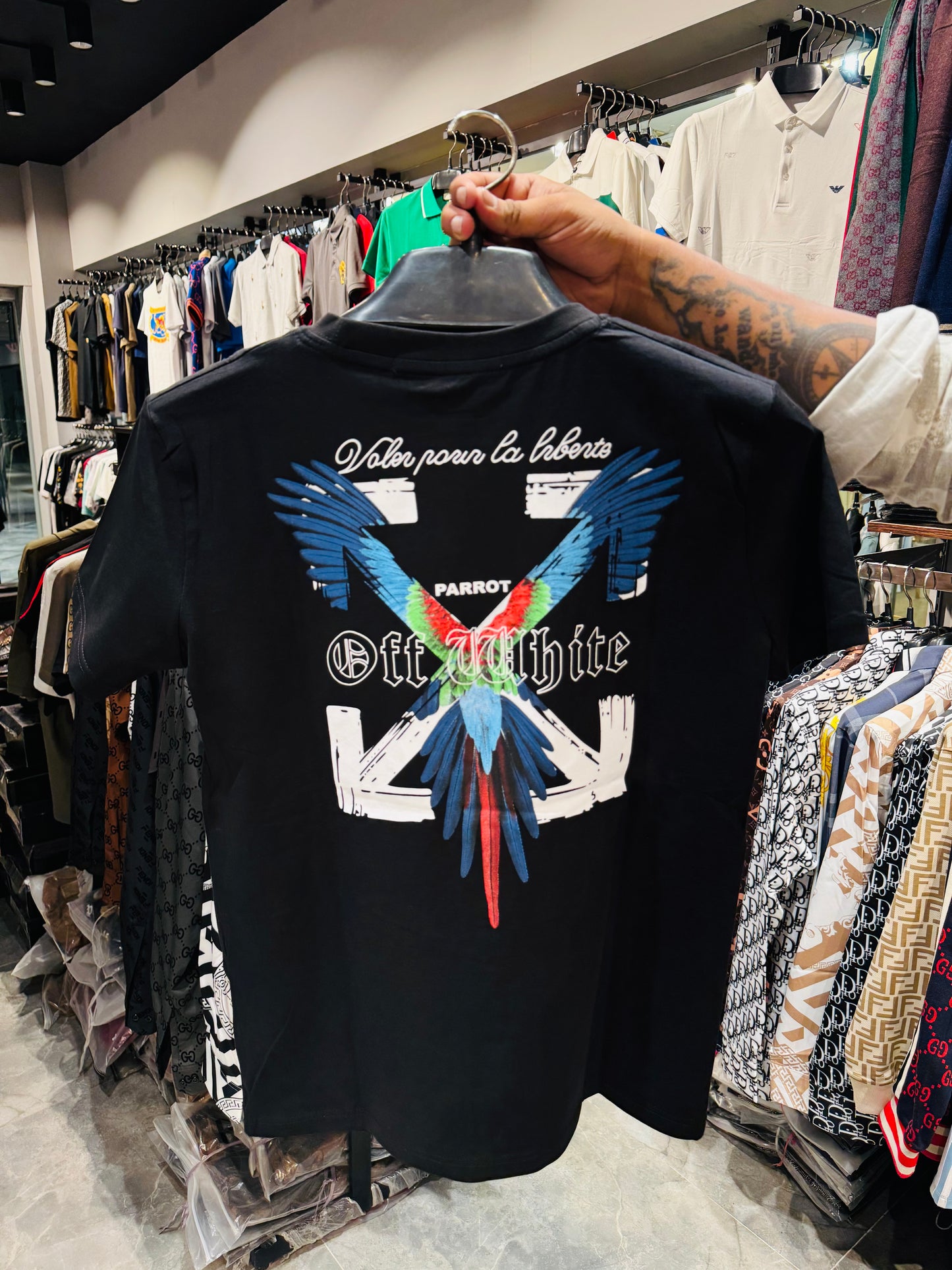 OFF WHITE EMBROIDERY TURKEY TSHIRT