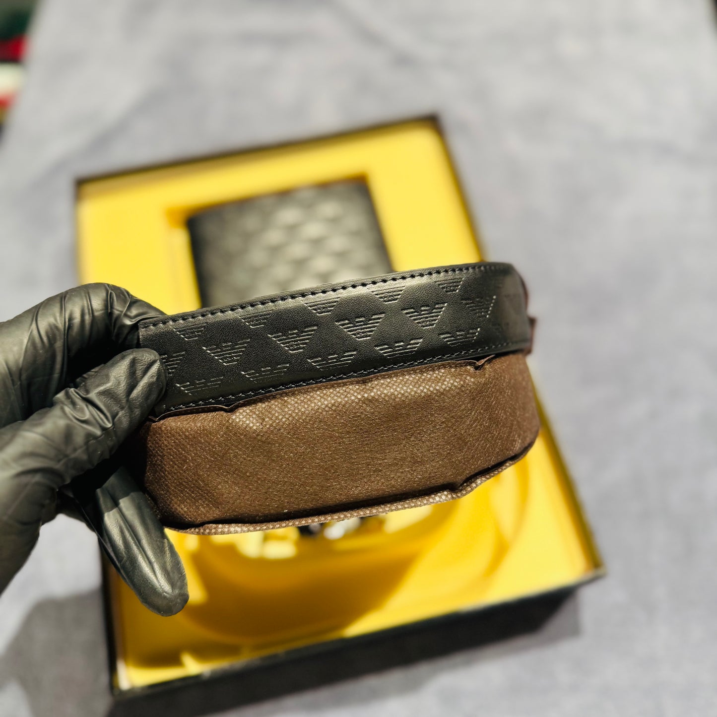 ARMANI BELT AND WALLET