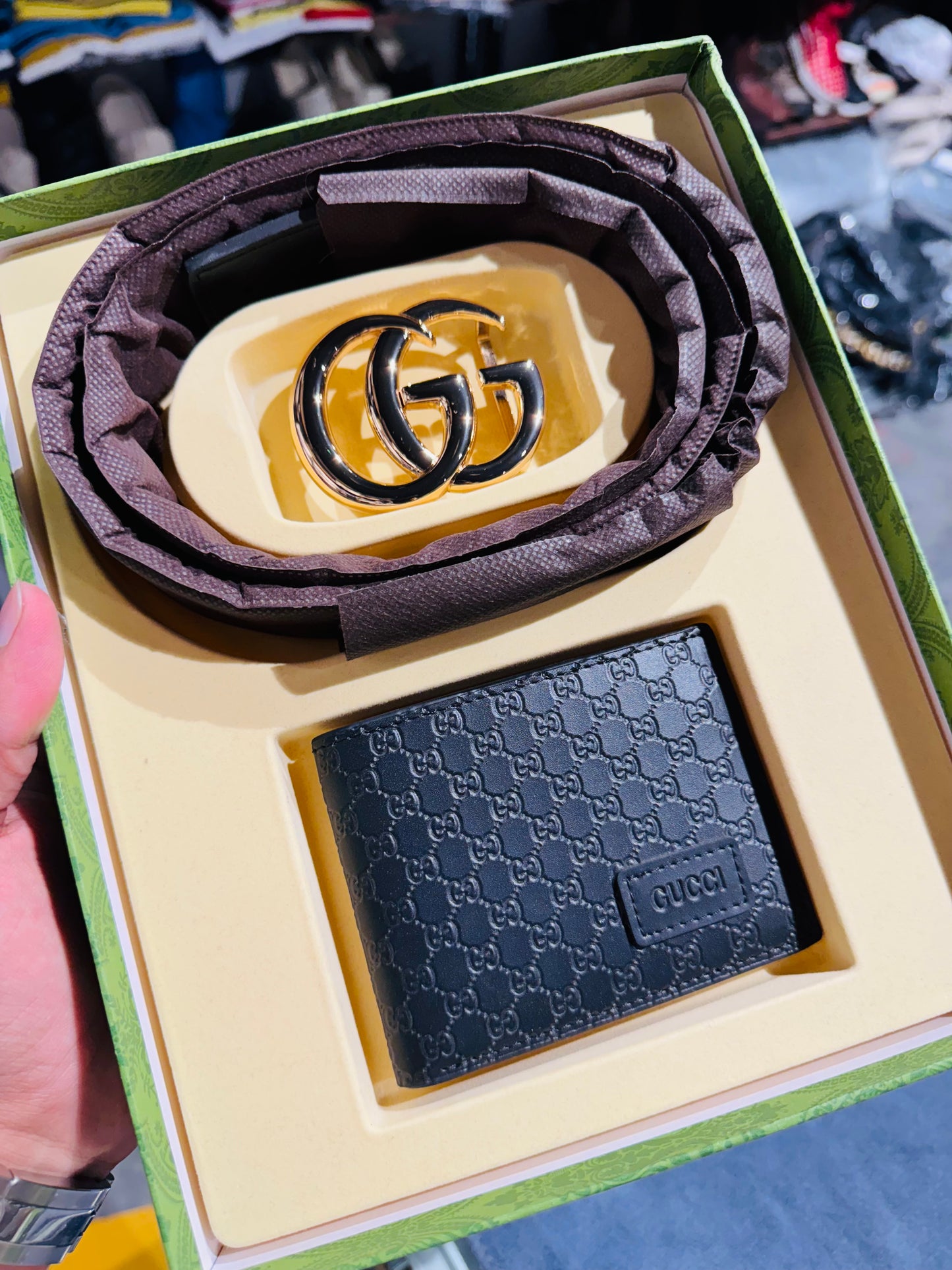 GUCCI BELT AND WALLET