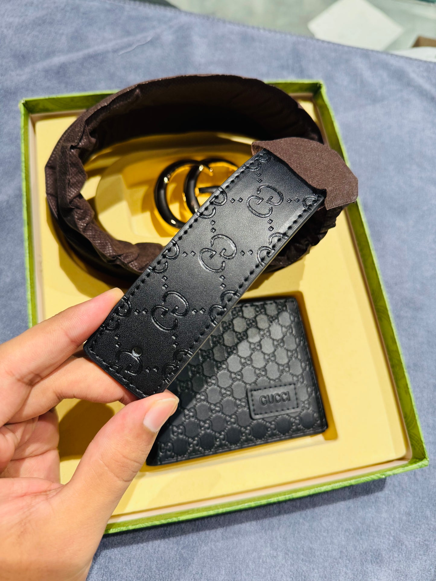GUCCI BELT AND WALLET