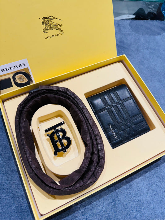 BURBERRY BELT AND WALLET