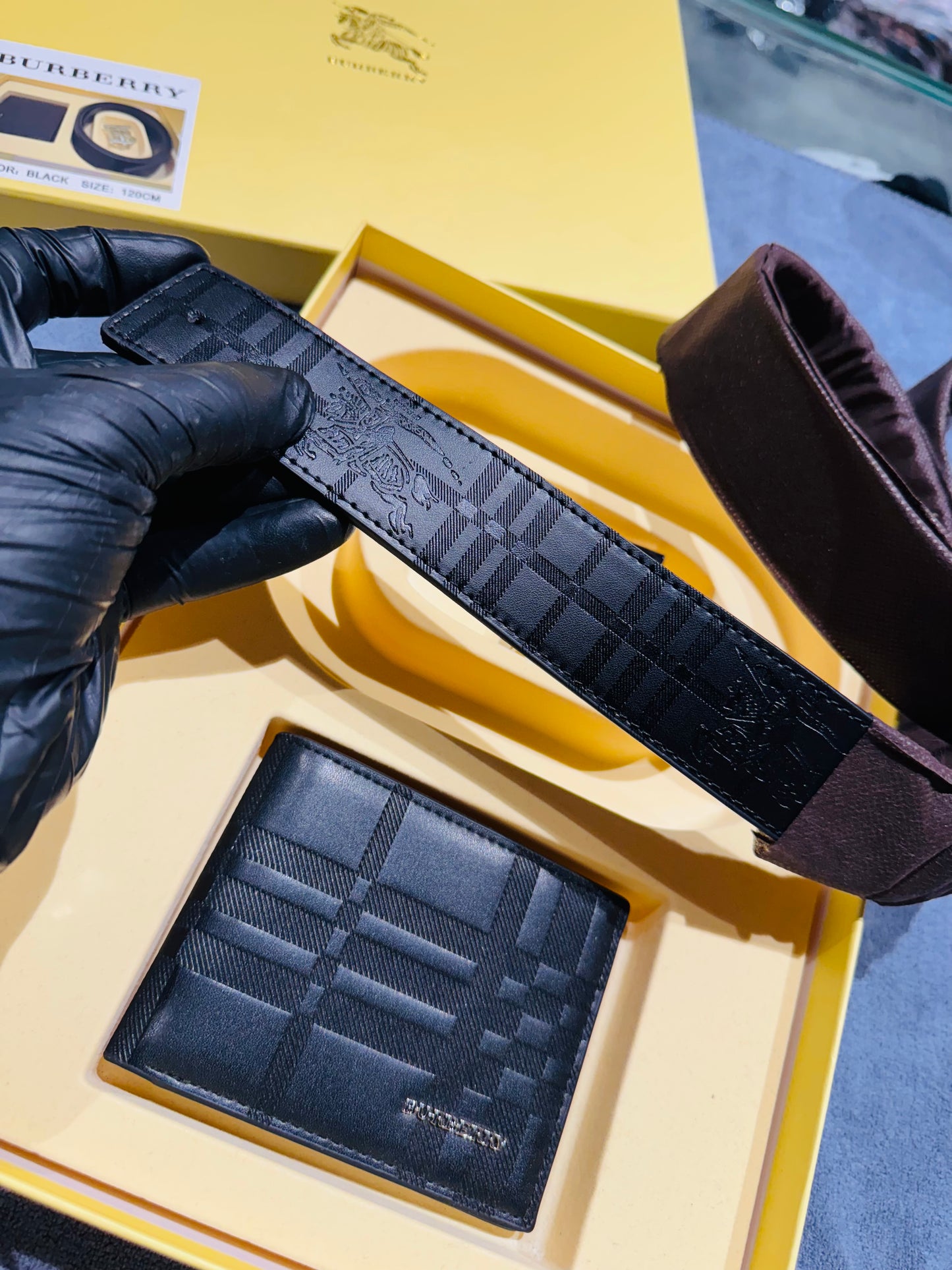 BURBERRY BELT AND WALLET