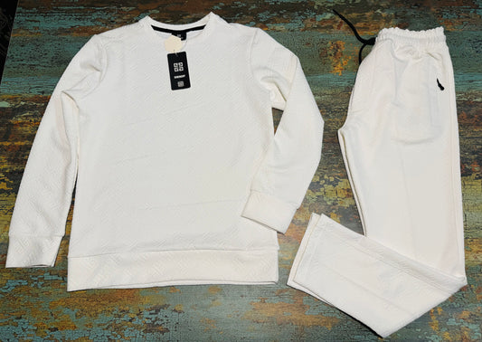 GIVENCHY WHITE ENGRAVING TRACKSUIT