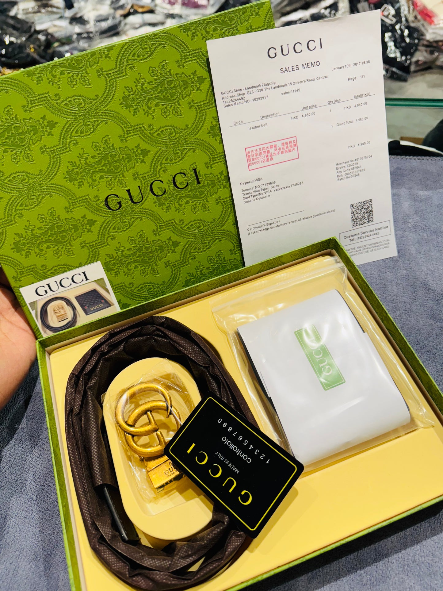GUCCI BELT AND WALLET