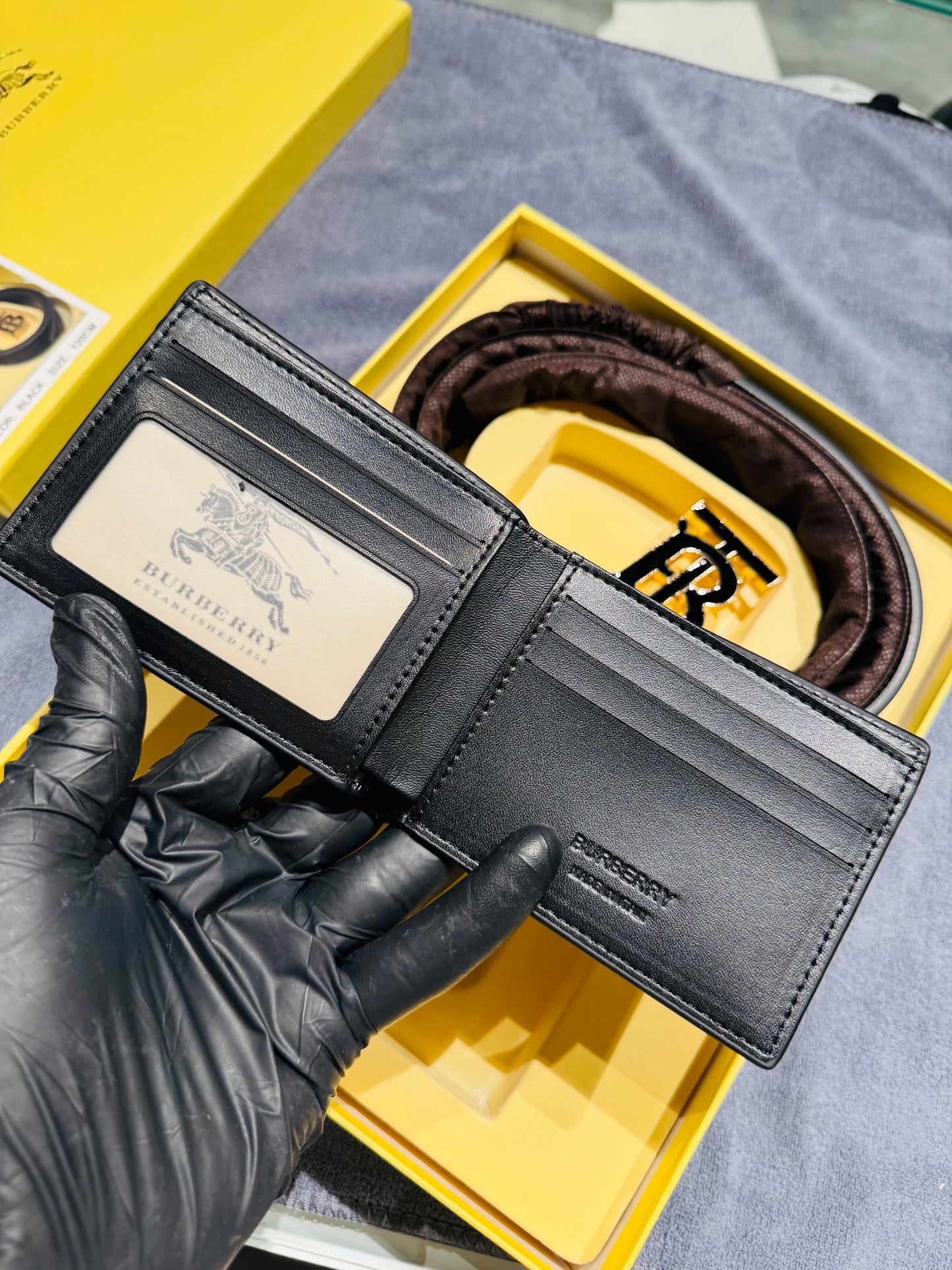 BURBERRY BELT AND WALLET