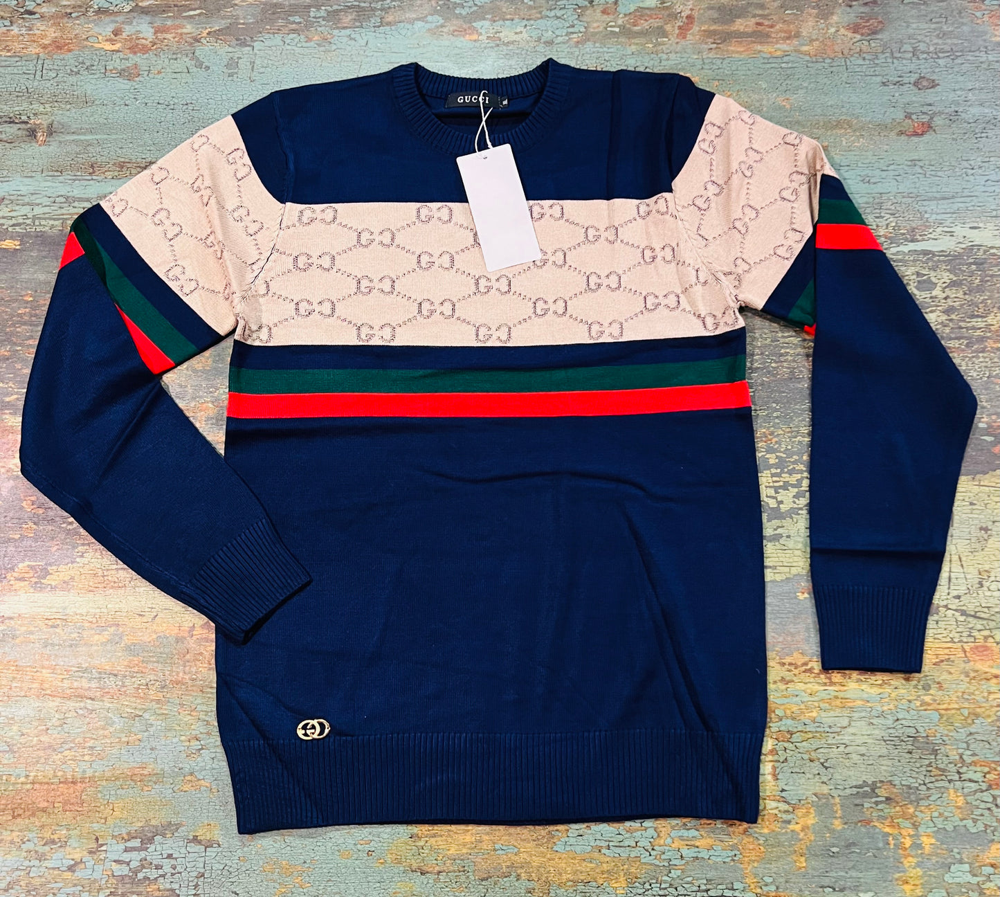 GUCCI BLUE SWEATER