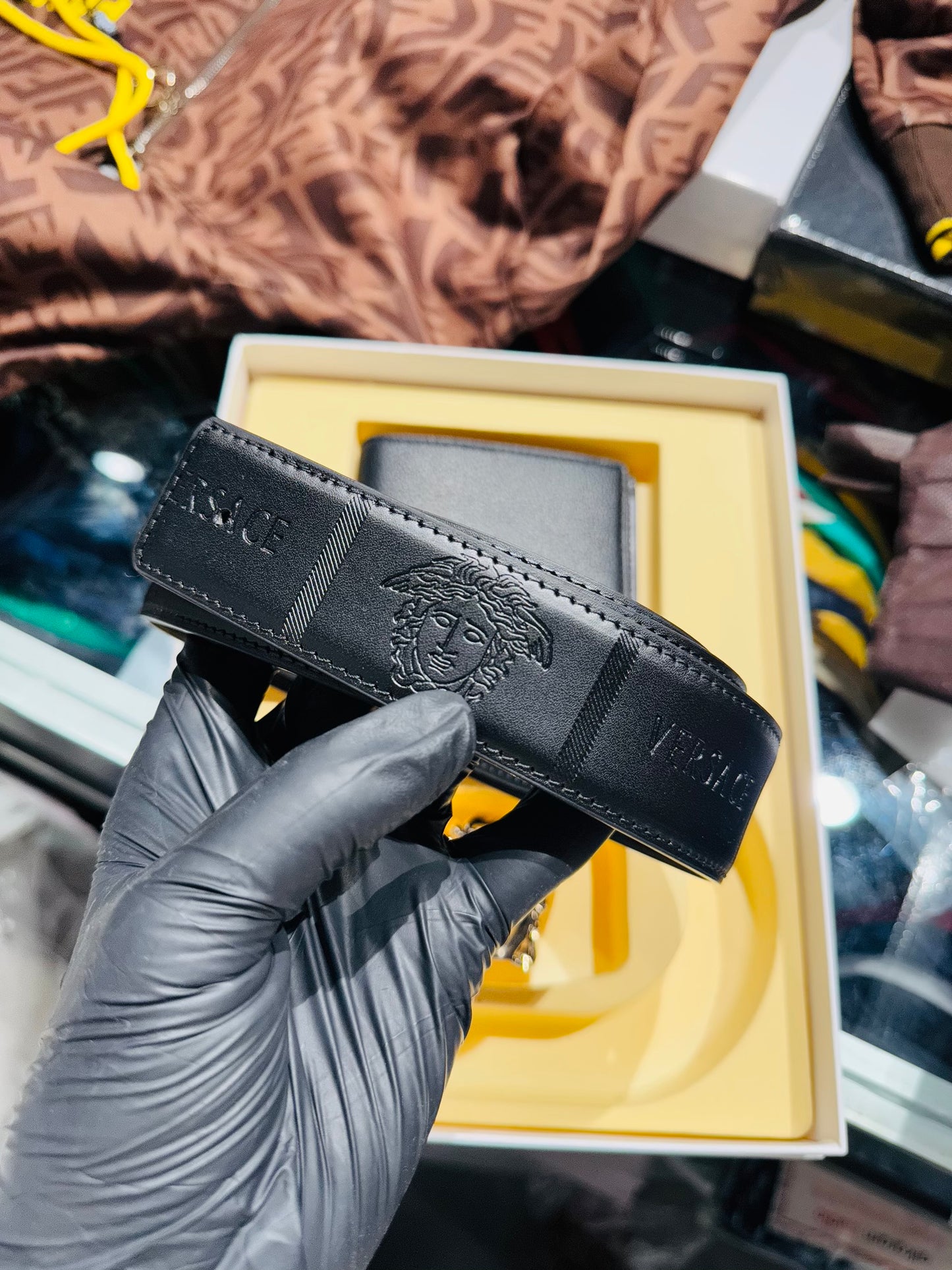 VERSACE BELT AND WALLET